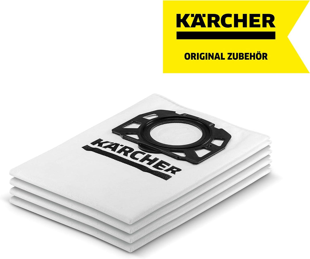 Kärcher Original Vliesfilterbeutel KFI 357: 4 Stück, 3-lagig, extrem reissfest und robust, passgenau