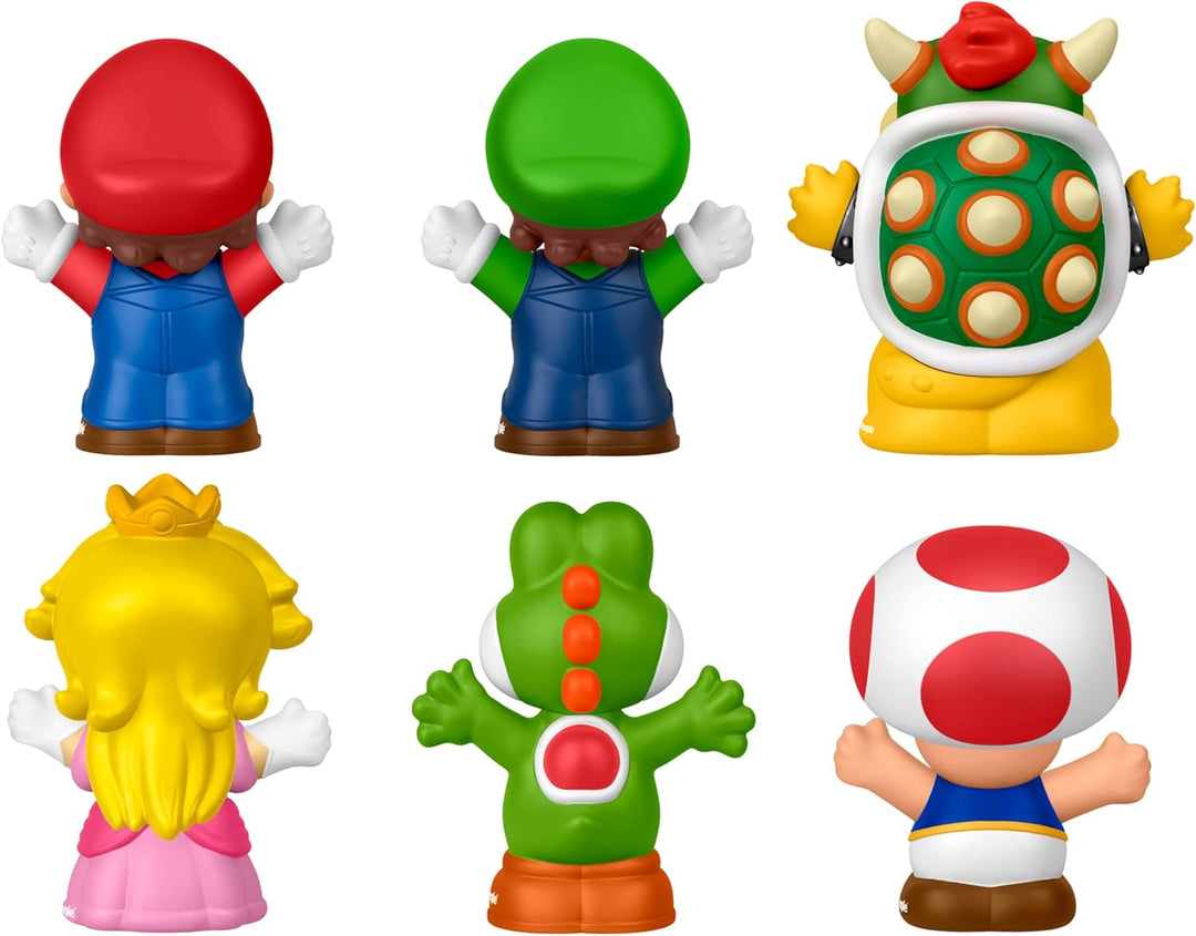 Fisher-Price Little People Kleinkindspielzeug My Mario Figurenset mit 6 Charakteren für Rollenspiele