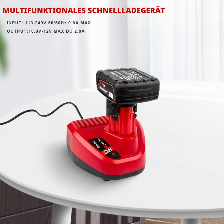 ASUNCELL M12 Ladegerät für Milwaukee 12V Akku, Ersatzladegeräte Kompatibel mit Milwaukee Akku M12 M1
