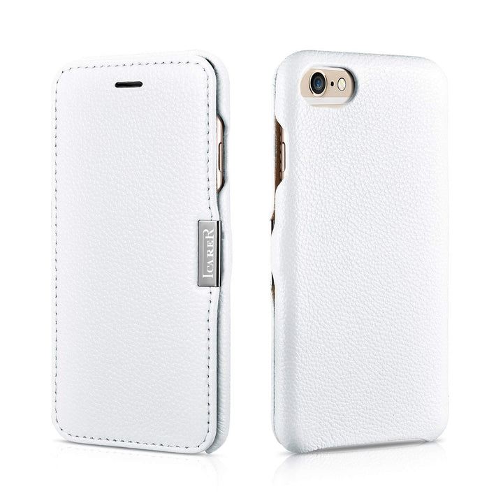 ICARER Tasche passend für Apple iPhone 6S und iPhone 6 (4,7 Zoll), Case Aussenseite aus Echt-Leder,