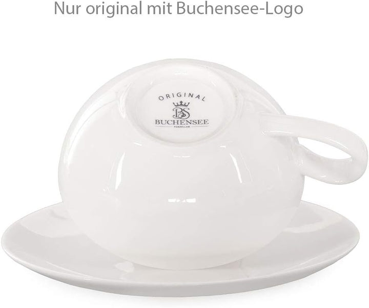 Tea for One mit Sieb Lena 500ml aus Crystal Bone China Porzellan in weiss. Teekanne + Teetasse + Unt