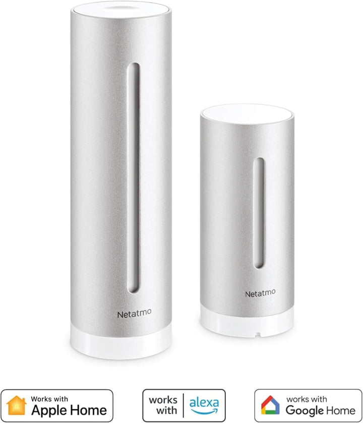 Netatmo Smarte Wetterstation mit Wandhalterung - WLAN, Funk, Innen- und Aussensensor & Regenmesser F