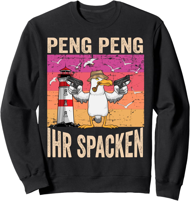 Moinsen Moin Peng Peng ihr Spacken Moin Moin Möwe Digga Sweatshirt