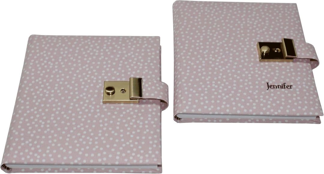Tagebuch mit Schloss Pallino in Rosa (Namensprägung unten rechts), Namensprägung unten rechts