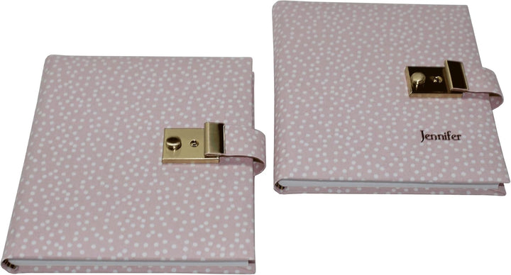 Tagebuch mit Schloss Pallino in Rosa (Namensprägung unten rechts), Namensprägung unten rechts
