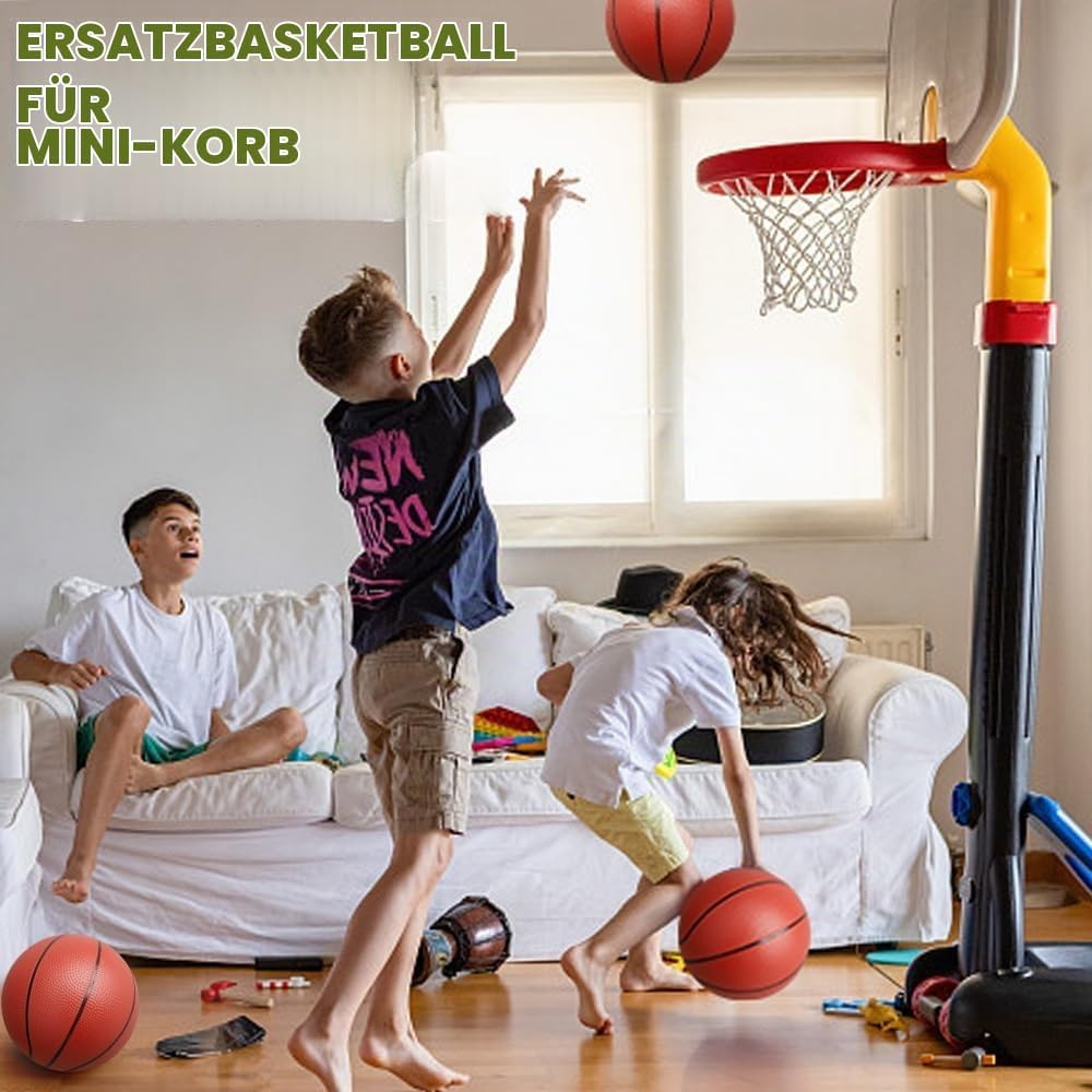 25 cm Mini-Basketball für Indoor-Mini-Basketballkorb, 5Stück Ersatz-Softball für aufblasbaren Pool,