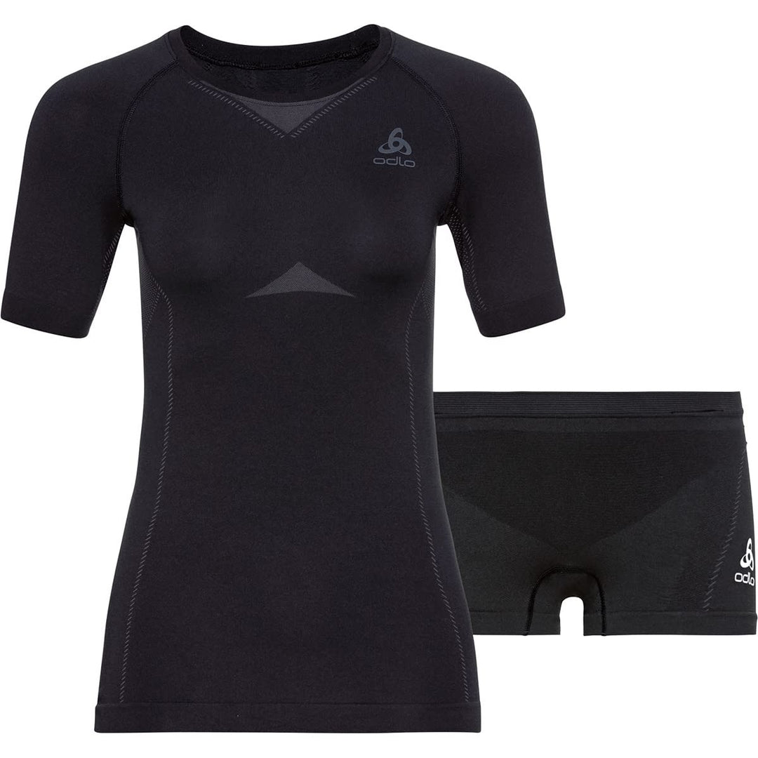 Odlo Damen Set Fundamentals Performance Light Baselayer Set XL Black - Odlo Graphite Grey, XL Black