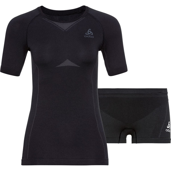 Odlo Damen Set Fundamentals Performance Light Baselayer Set XL Black - Odlo Graphite Grey, XL Black