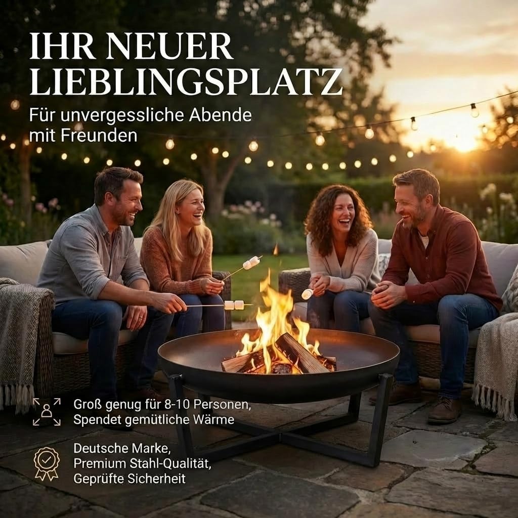 SOUK ONE Feuerschalen, Feuerschale Ø 100 cm Madrid - Feuerstelle für den Garten, Terrasse und Balkon