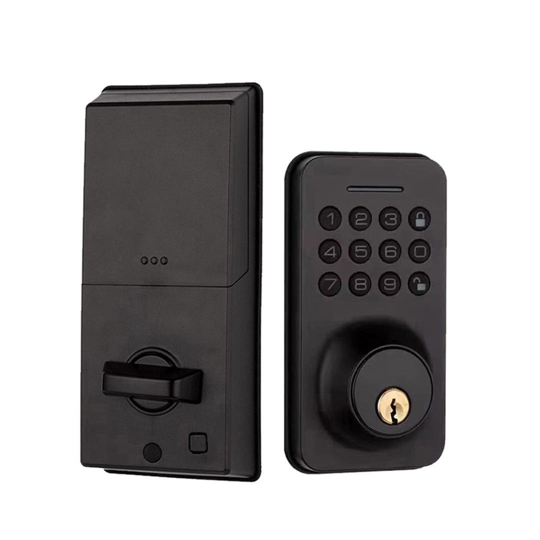 Splenssy Keyless Entry Türschloss mit Tastatur, Smart Deadbolt Lock mit 2 Schlüsseln, Passwort/Mecha