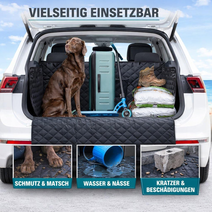 BigDean Kofferraumschutz Hund mit Seiten- und Ladekantenschutz, Hundedecke Auto Kofferraum aus 600D