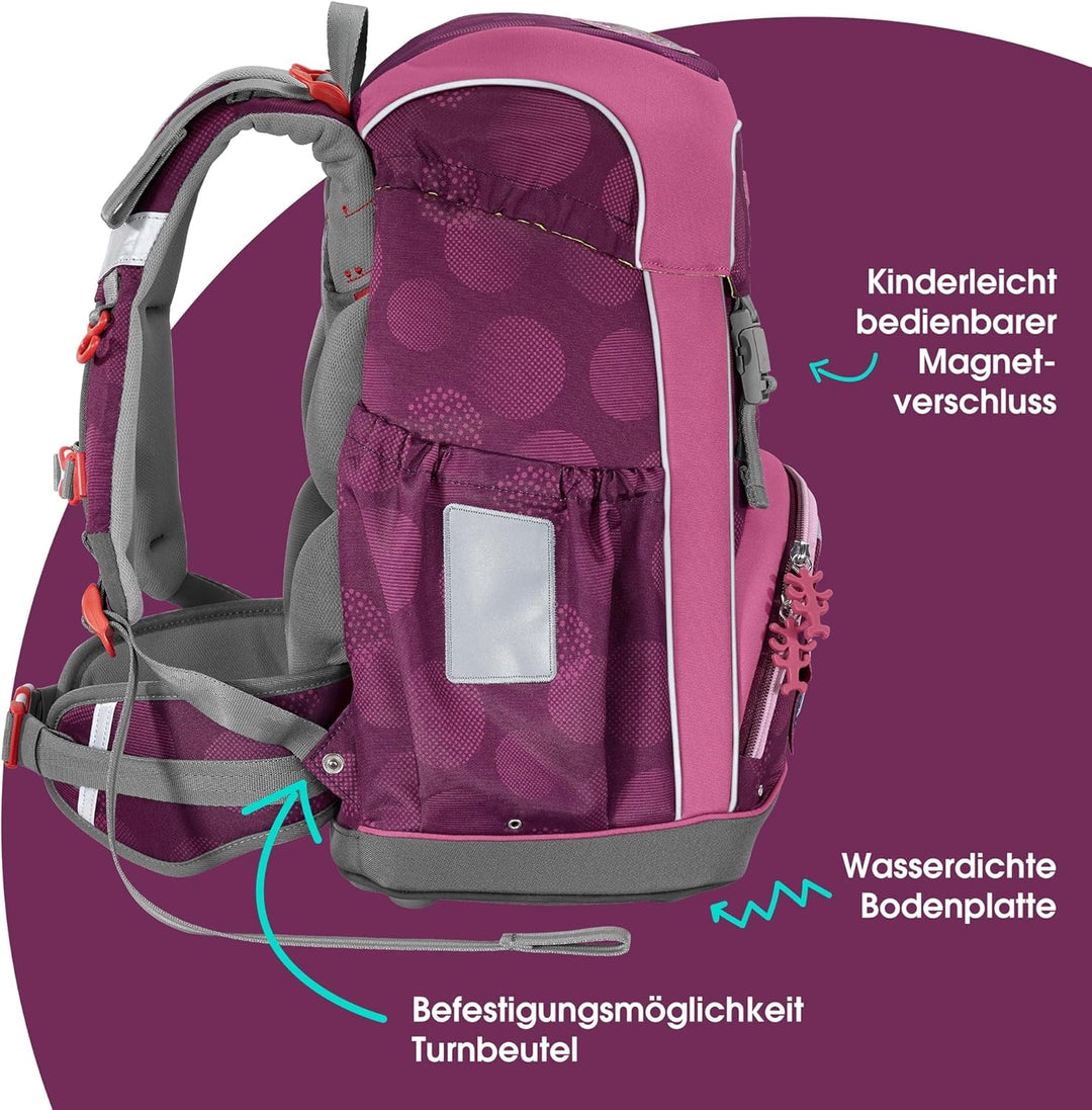 Step by Step GIANT Schulranzen-Set, 5-teilig, ergonomischer Tornister mit Reflektoren, höhenverstell