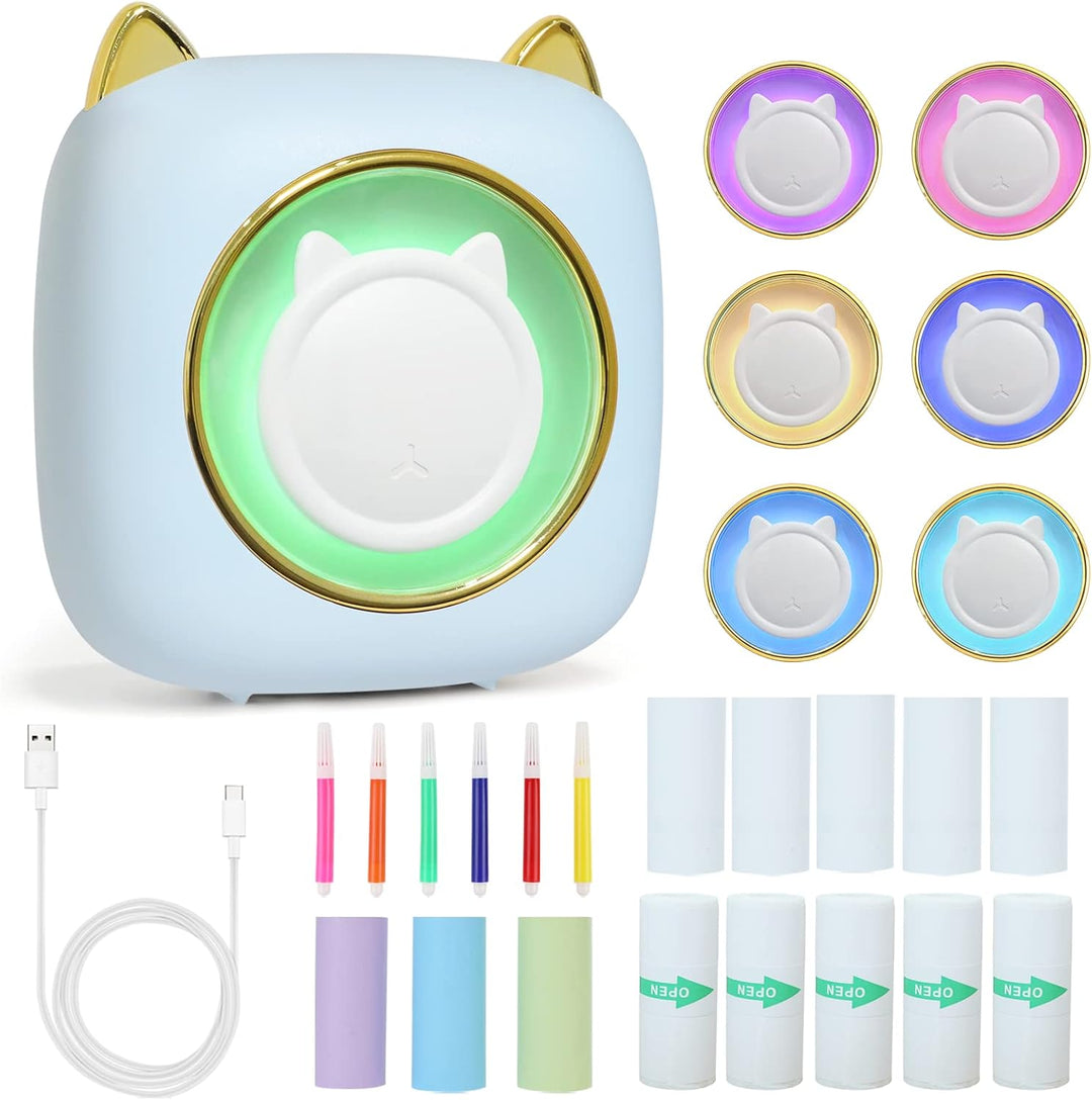 ZAKVOP Mini drucker, fotodrucker für Smartphone, Mini Printer Smartphone, Mini drucker für Smartphon