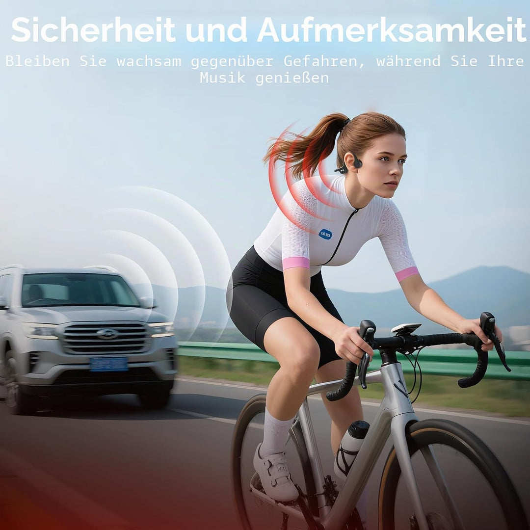 IFECCO Knochenschall Kopfhörer Schwimmen Bluetooth 6.0 - IP68 wasserdichte Open Ear KopfhöRer mit MP