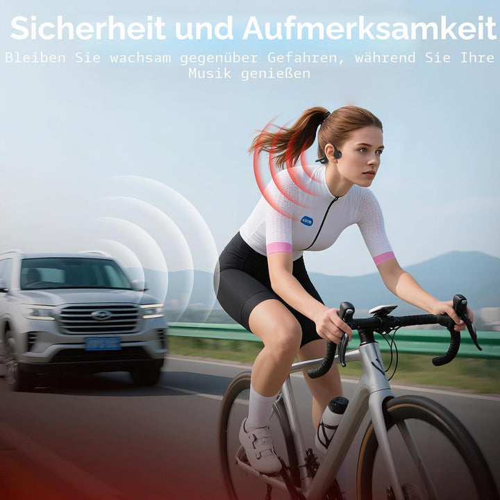 IFECCO Knochenschall Kopfhörer Schwimmen Bluetooth 6.0 - IP68 wasserdichte Open Ear KopfhöRer mit MP