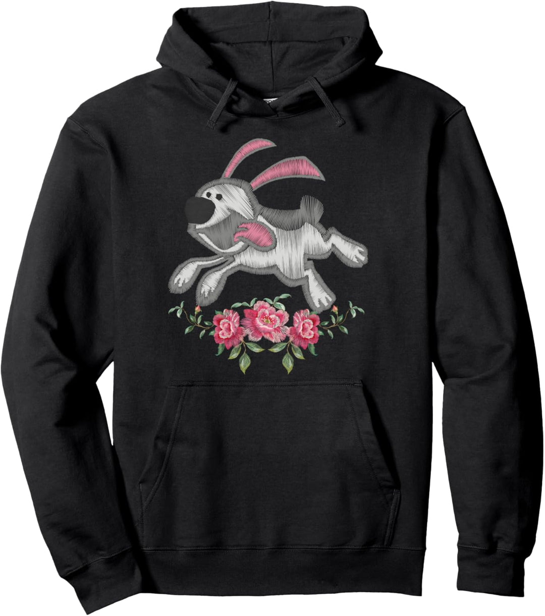 Disney Mulan Little Brother Faux Embroidery Pullover Hoodie