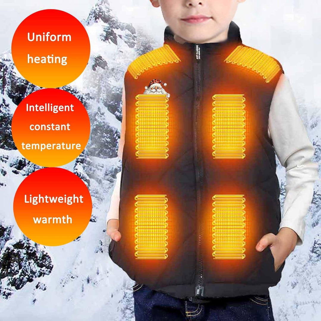 Battnot Heizweste Kinder Beheizbare Weste Kinder USB Lade Weste Elektrische Beheizte Weste Beheizbar