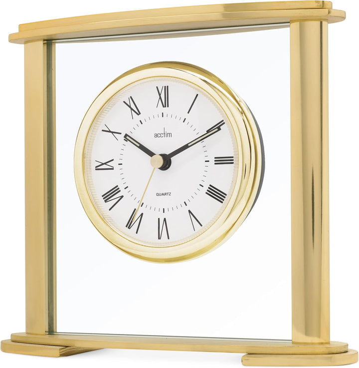 Acctim Tischuhr, Quarz, Kaminuhr, Metall, Gold, Einheitsgrösse