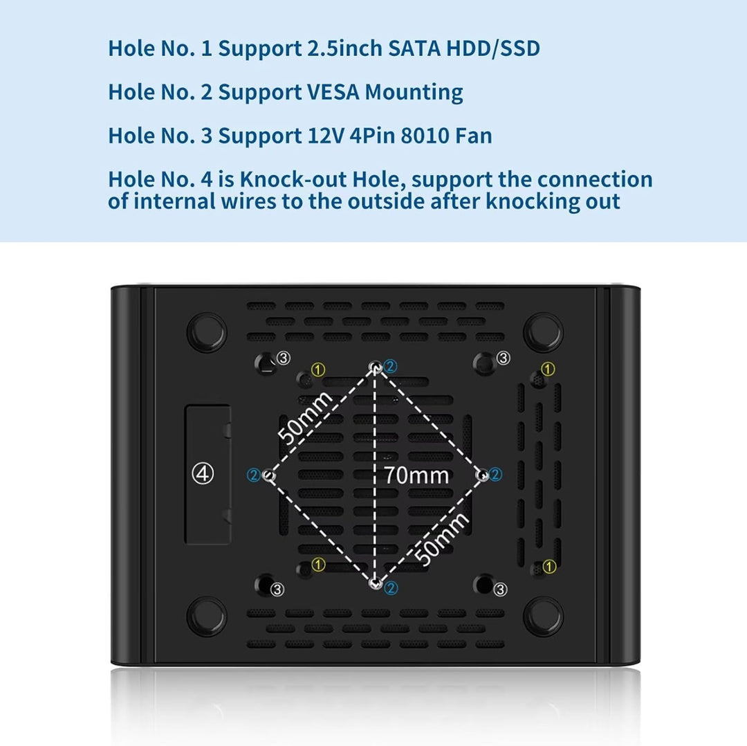 Firewall Mini PC J6413 4 Core, 5 x i226V 2.5GbE LAN Fanless OPNsense Micro Appliance, Barebone, AES-