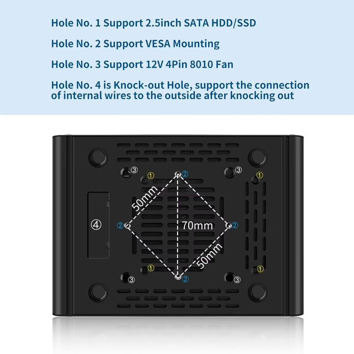 Firewall Mini PC J6413 4 Core, 5 x i226V 2.5GbE LAN Fanless OPNsense Micro Appliance, Barebone, AES-