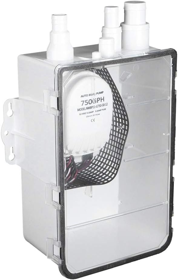 Multi Port Marine Duschwanne Pumpenentleerungssatz | Duschwannenpumpensystem Boot RV Bilge 12V 750GP