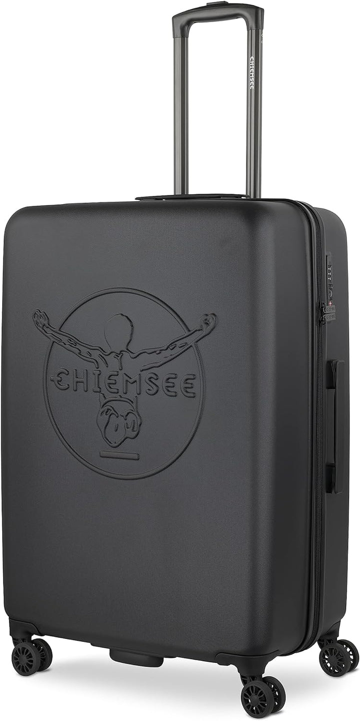 Chiemsee Koffer “Jumper L” mit 4-Rollen, Hartschalenkoffer aus recyceltem PET, schwarz, L