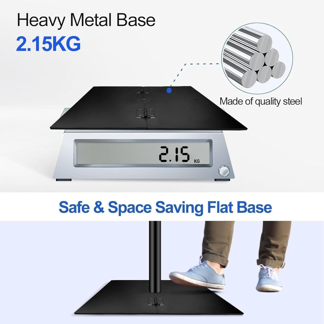 EMART Hintergrund Ständer 3x3m mit Stahlsockel, Professionelles Hintergrundsystem Fotografie Heavy D