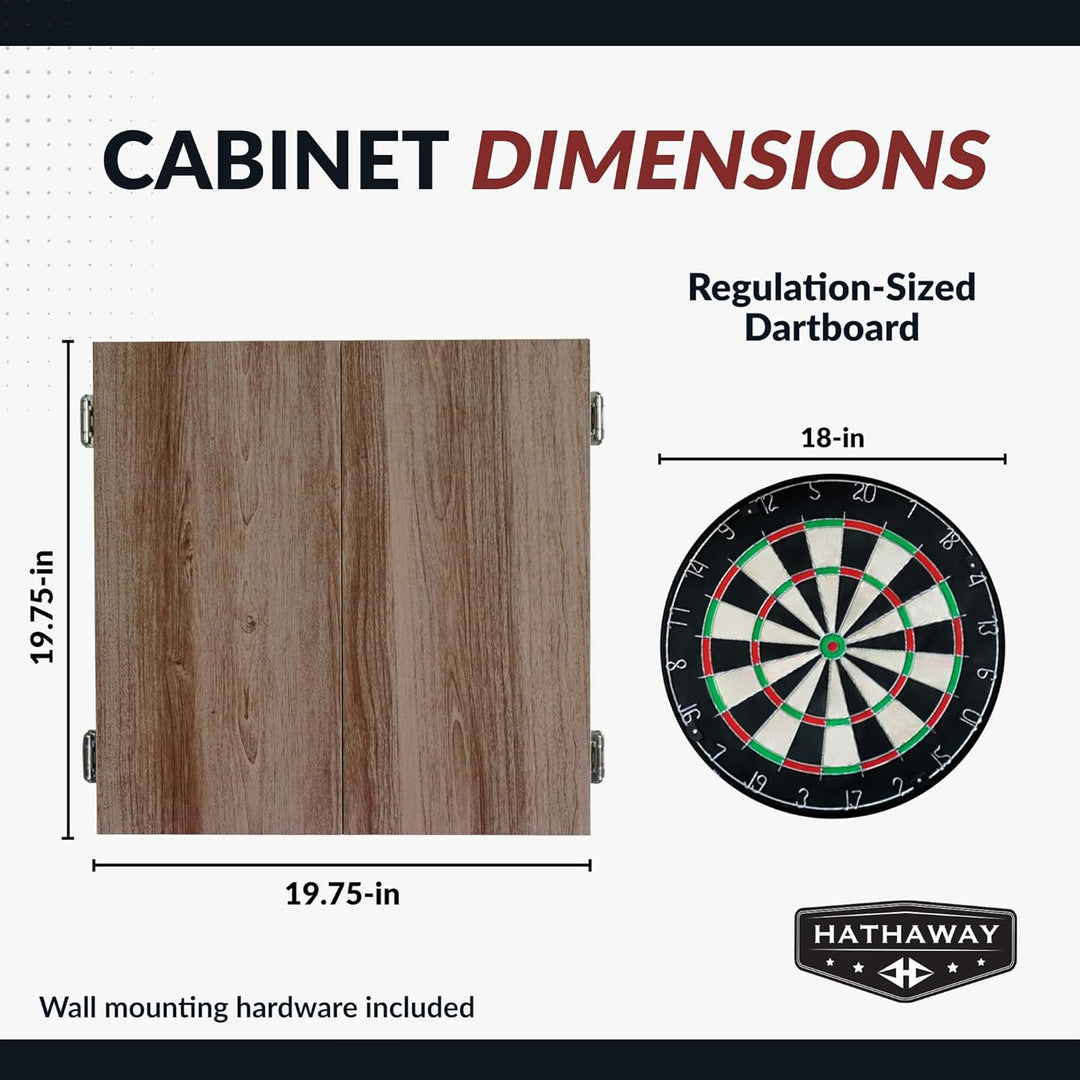 Hathaway Winchester Dartscheibe & Schrank Set Treibholz, Treibholz