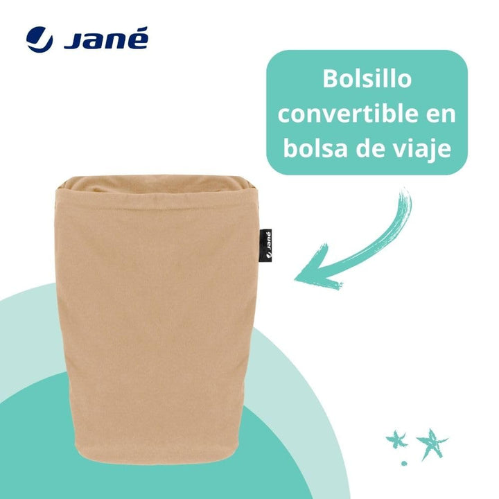 Jané Cocoon Elastisches Tragetuch, Ab Geburt bis 20 kg, 5 m, Känguru-Methode, Ergonomisch, Atmungsak