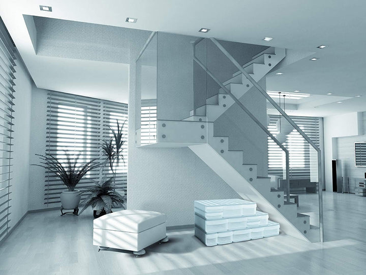 Rotho Systemix Schubladenbox mit 2 Schüben, Kunststoff (PP) BPA-frei, transparent, M Duo (39.5 x 25.