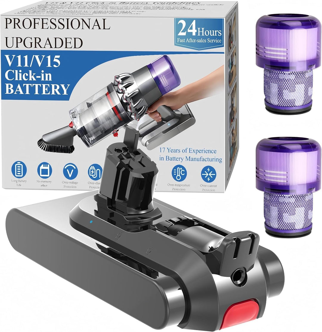Professional Ersatzakku für Dyson V11&amp;V15, passend V11 SV15, SV17, SV28 &amp; V15 SV22, SV47, Kompatibel