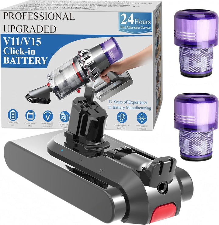 Professional Ersatzakku für Dyson V11&amp;V15, passend V11 SV15, SV17, SV28 &amp; V15 SV22, SV47, Kompatibel
