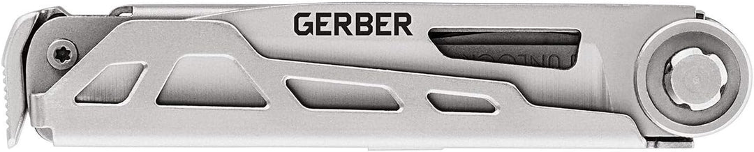 Gerber Taschenmesser mit 8 Funktionen, Multitool mit glatter Klinge, ArmBar Cork, Gold, Edelstahl/Al