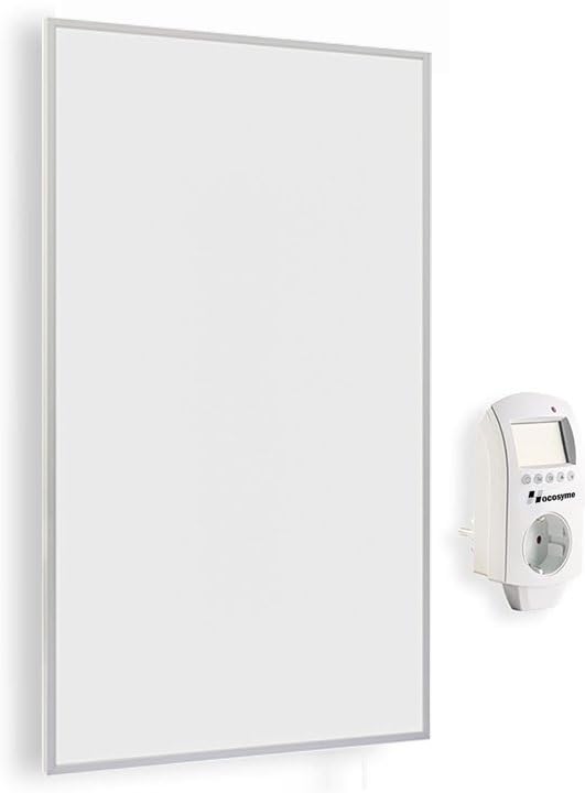 Hocosyme Infrarotheizung mit Thermostat 600 Watt, Infrarotheizung Wandmontage bis 120 Grad Celsius f