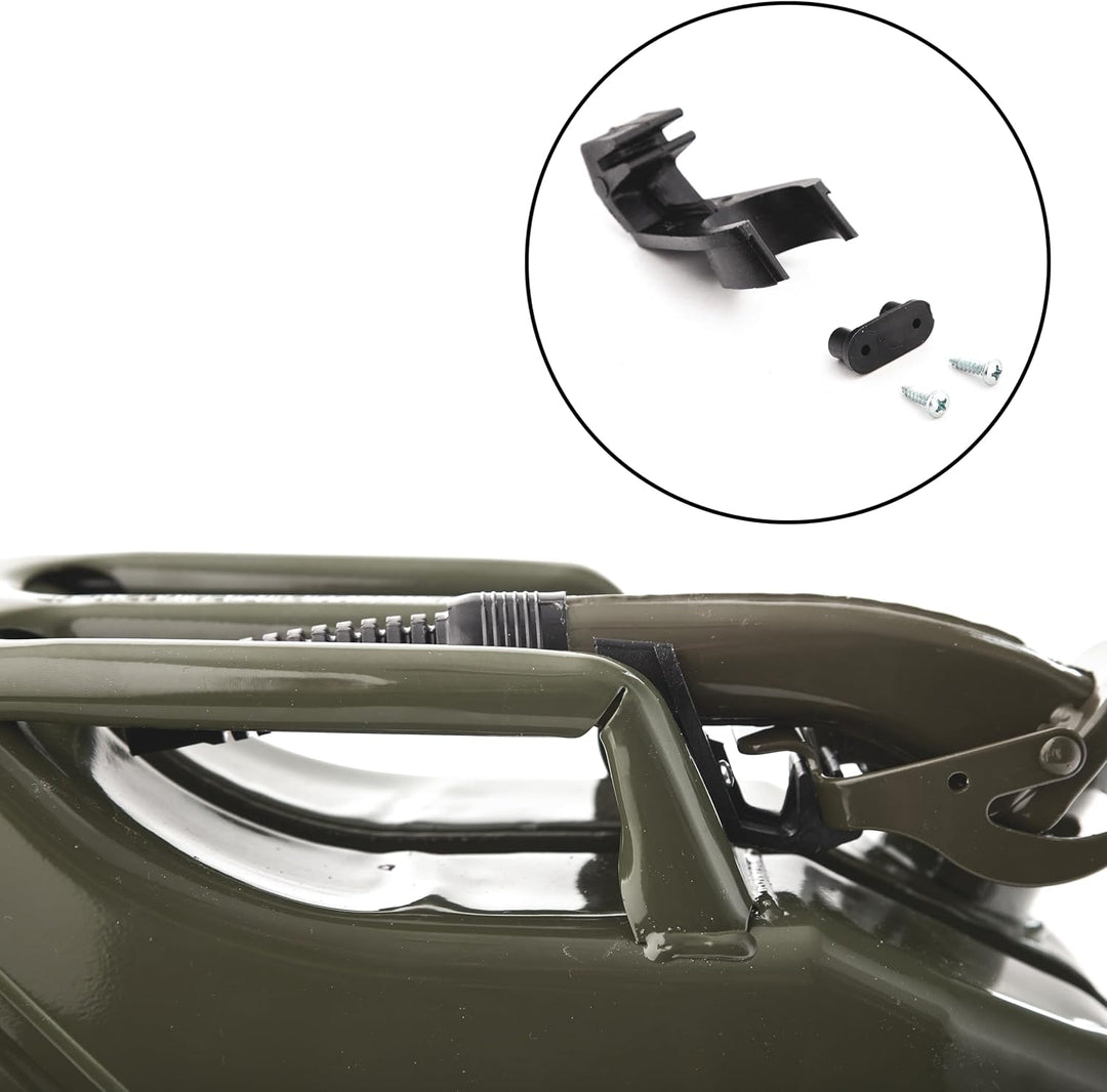 Oxid7® by BW Benzinkanister Metall 2x 20 Liter mit 2x Ausgiesser - Kraftstoffkanister Bronzegrün RAL