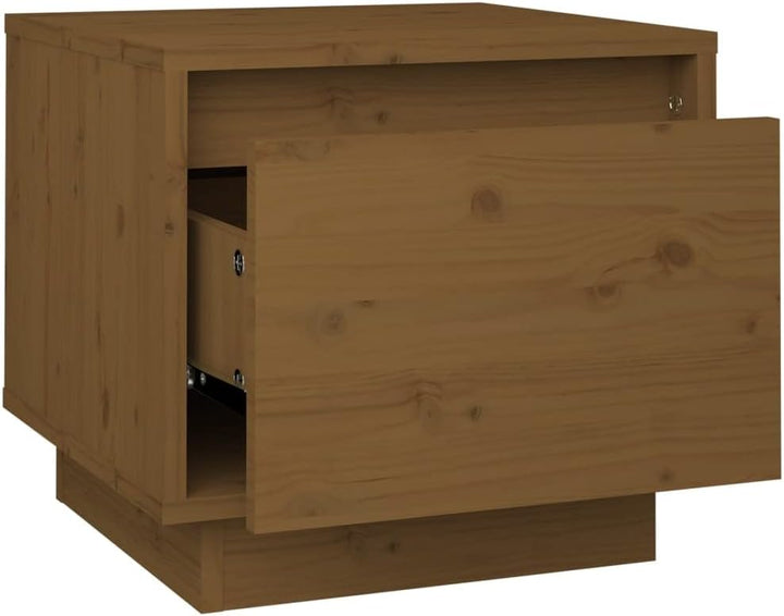 Bedside Table Nachtkonsole Beistelltisch mit Stauraum Night Stand Nachttische 2er Set Honigbraun 35x