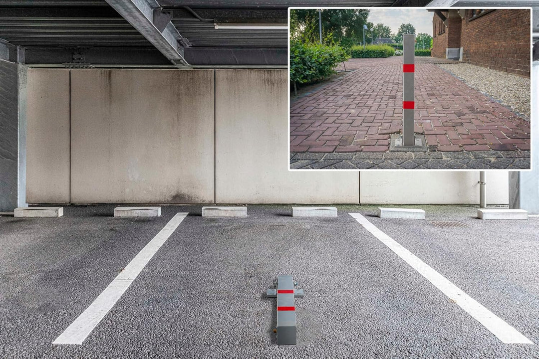 Stagecaptain PPP-70 SR Parkpfosten - Stabile Parkplatzsperre aus Stahl - Galvanisiert und pulverbesc