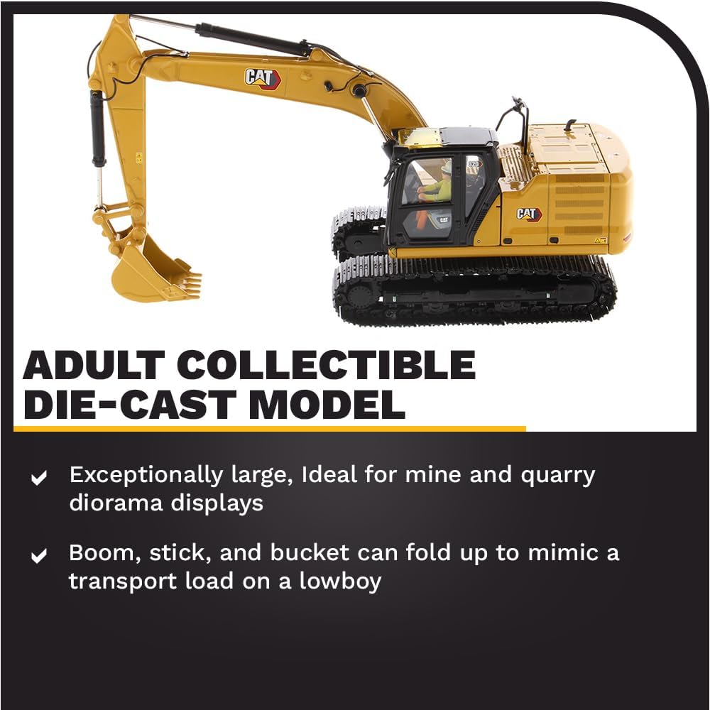 Diecast Masters 85569 - Caterpillar Bagger 320 HEX, Massstab 1:50, ca. 18,3 x 6,3 x 8 cm, ab 14 Jahr