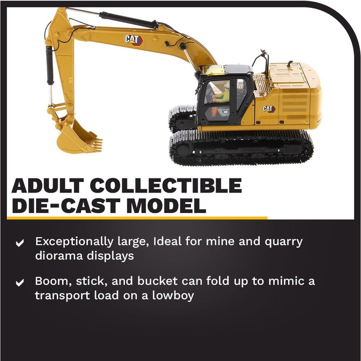 Diecast Masters 85569 - Caterpillar Bagger 320 HEX, Massstab 1:50, ca. 18,3 x 6,3 x 8 cm, ab 14 Jahr