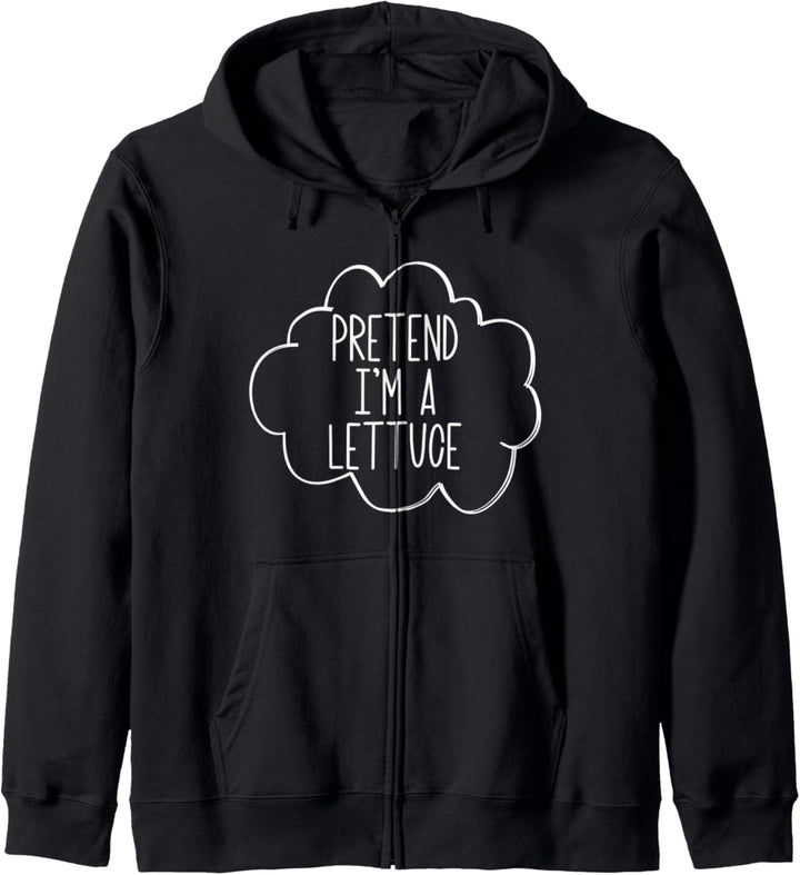 Pretend I'm A Lettuce Lazy Halloween-Kostüm Salat Kapuzenjacke