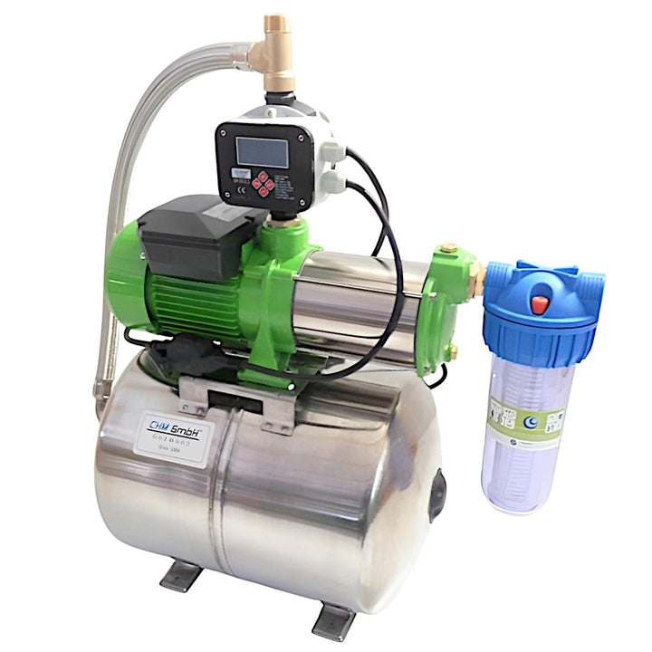 Hauswasserwerk 50 L Edelstahl 1,5 Kw 8,5 Bar 8400 L/h Gartenpumpe, Wasserpumpe
