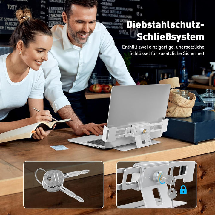 AboveTEK Laptop-Schliessstation, Aluminium-MacBook-Sicherheitsschloss mit sicherem Kupferzylinder, k