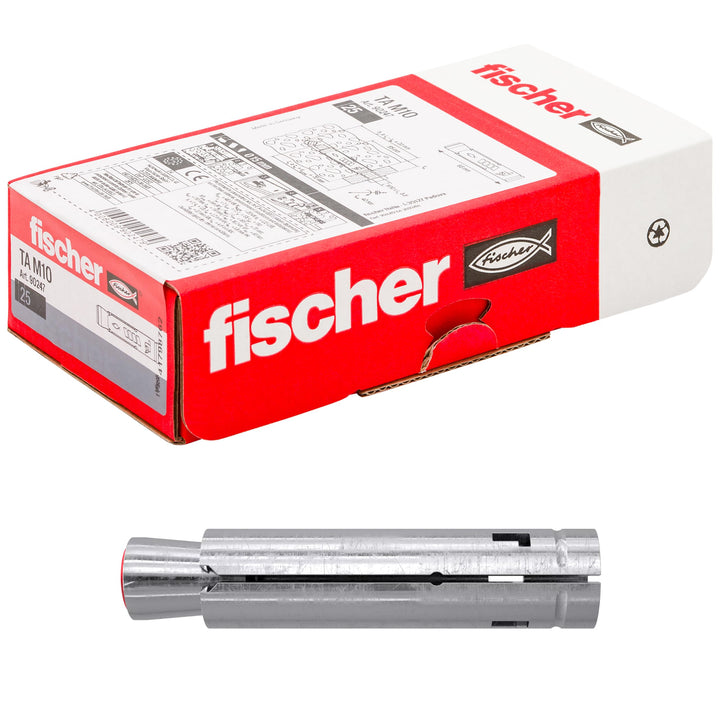 fischer 90247 TA M10 Schwerlastanker verzinkt mit Zulassung 25 Stück, M10