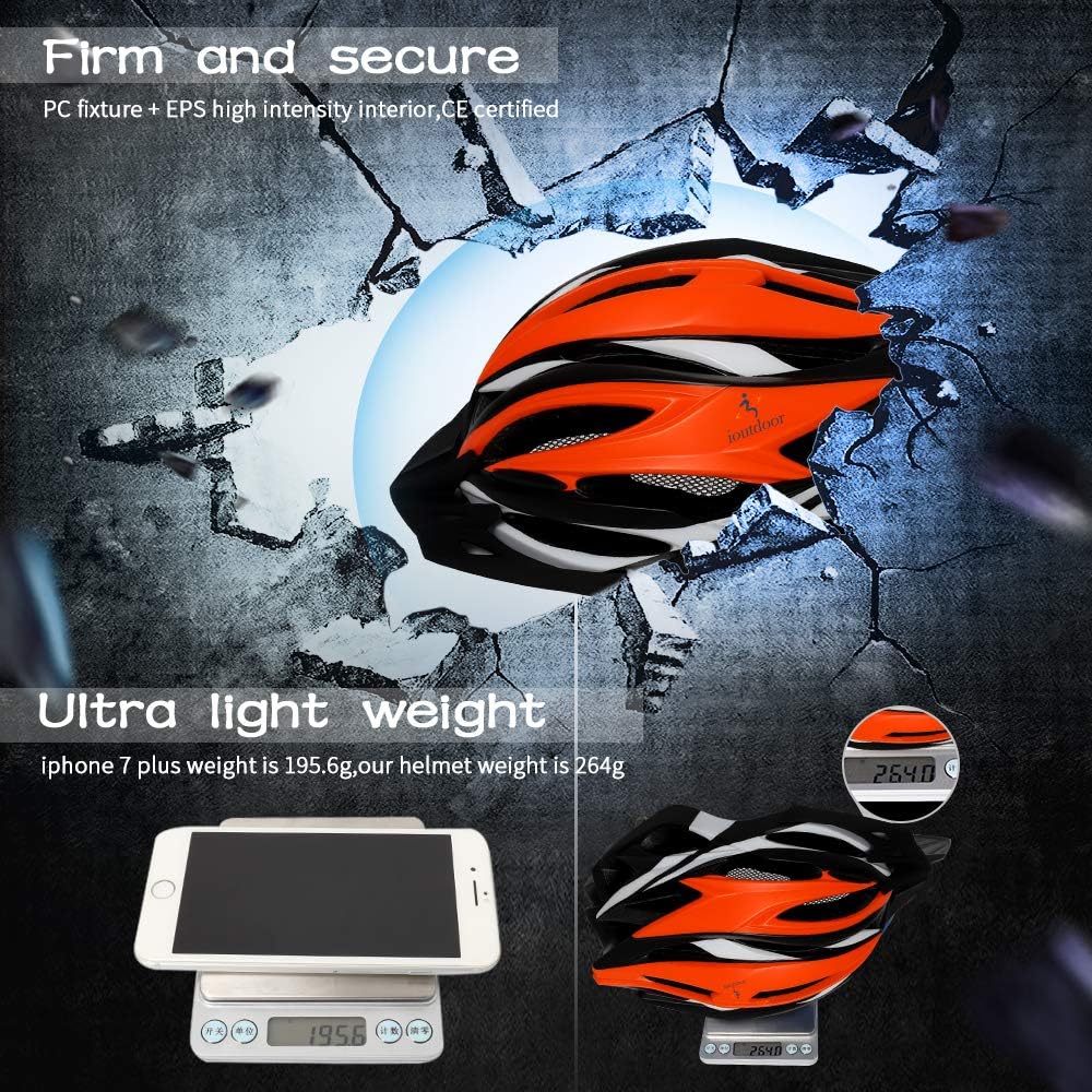 ioutdoor Premium Fahrradhelm, CE CPSC Zertifikat, Radhelm mit Abnehmbarer Sonnenblende und Insektenn