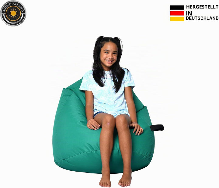 Sitzsack Tropfenform Kastanie - für Kinder &amp; Erwachsene – Indoor wie Outdoor da er Wasserfest ist– f
