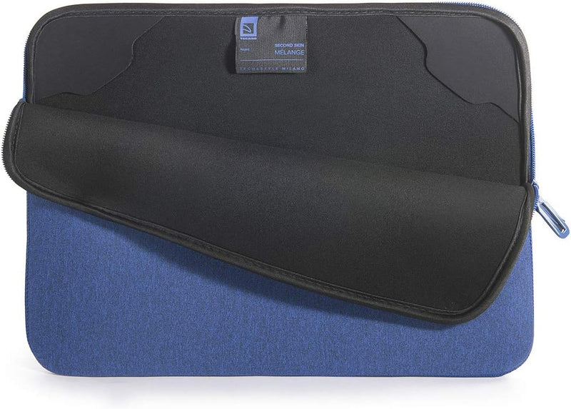 Tucano BFM1314-B Second Skin Melange Neopren Notebook Sleeve, 33,78-35,56 cm (13,3-14 Zoll) blau