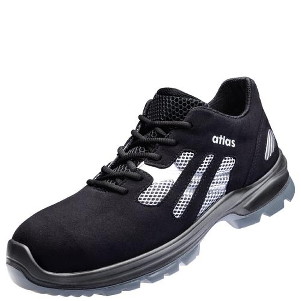 Atlas Flash 2005 | ESD S1P Arbeits-ind Sicherheitsschuhe 41 EU Schwarz Rot, 41 EU Schwarz Rot