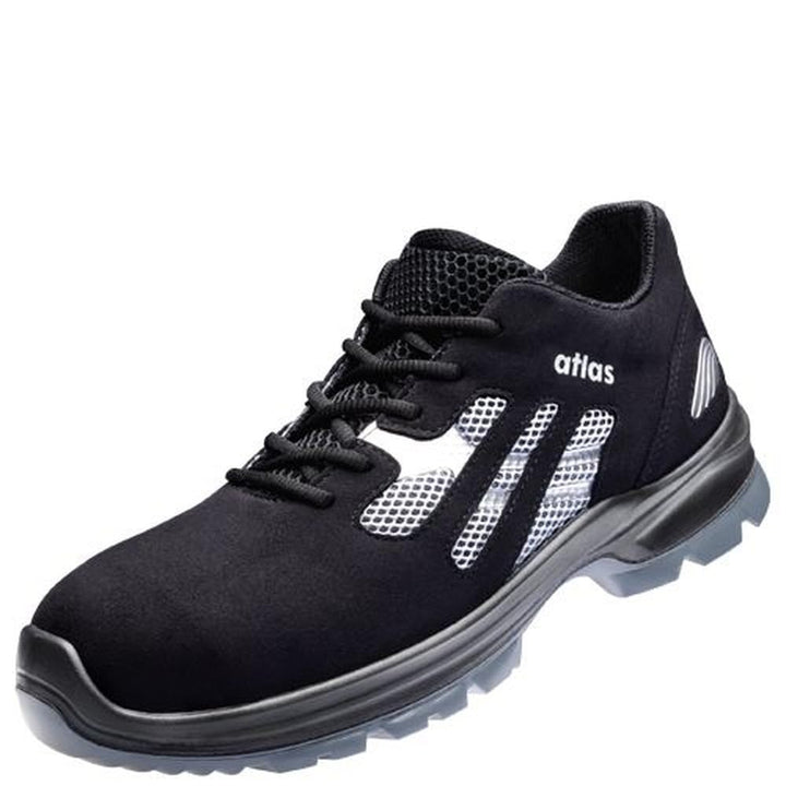 Atlas Flash 2005 | ESD S1P Arbeits-ind Sicherheitsschuhe 37 EU Schwarz Silber, 38 EU
