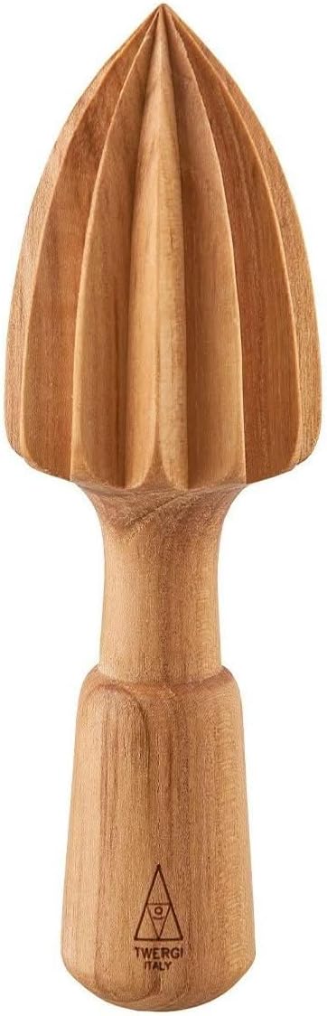 Alessi UT108 Zitronenpresse aus Kischbaumholz, Holz, braun, 7 x 15.5 x 54 cm