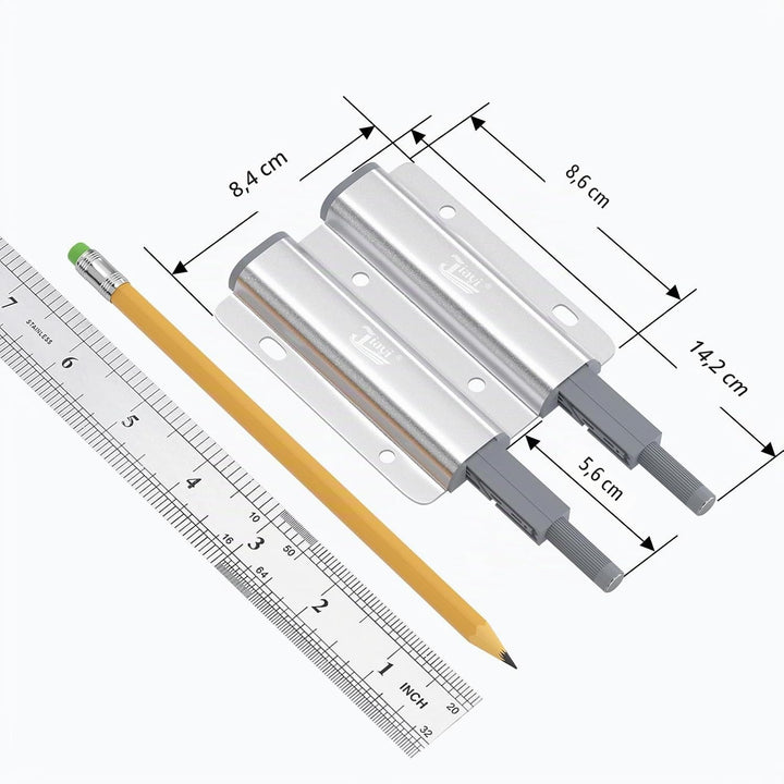 Drucktüröffner Doppelt Push to Open Magnet Jiayi 2 Stück Stark Schrank Türöffner Aluminium Drucköffn